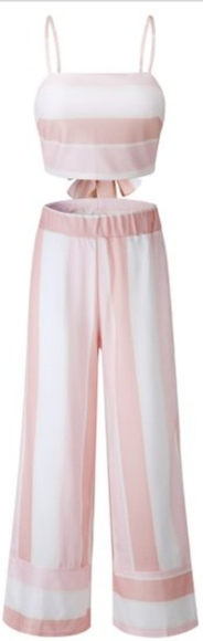 2 PC. CROP TOP & WIDE LEG PANTS SET❣ - Picture 2 of 7